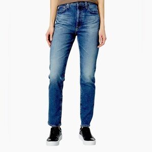 AG Alexis Slim Straight High Rise Jeans Size 26R in medium wash, luxury,straight